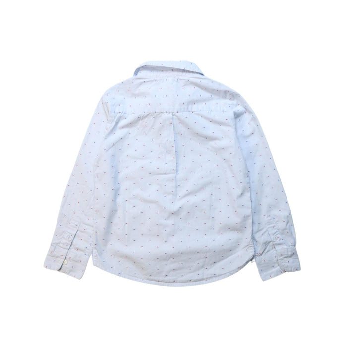 A Red Long Sleeve Shirts from Jacadi in size 4T for boy. (Back View)