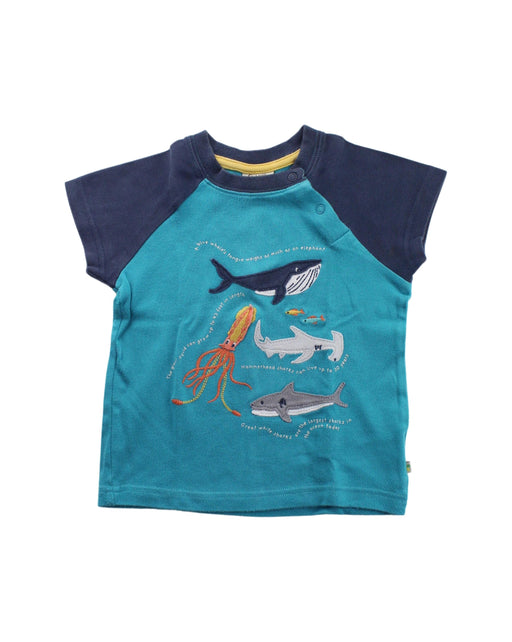 A Blue Short Sleeve T Shirts from Frugi in size 2T for boy. (Front View)