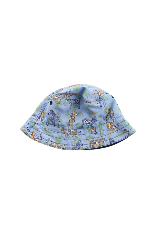 A Blue Sun Hats from Mayoral in size 6-12M for girl. (Front View)