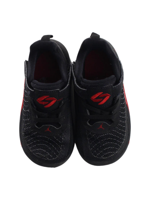 A Black Sneakers from Air Jordan in size 18-24M for boy. (Back View)