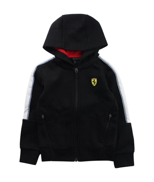 A Black Zippered Sweatshirts from Ferrari in size 2T for boy. (Front View)
