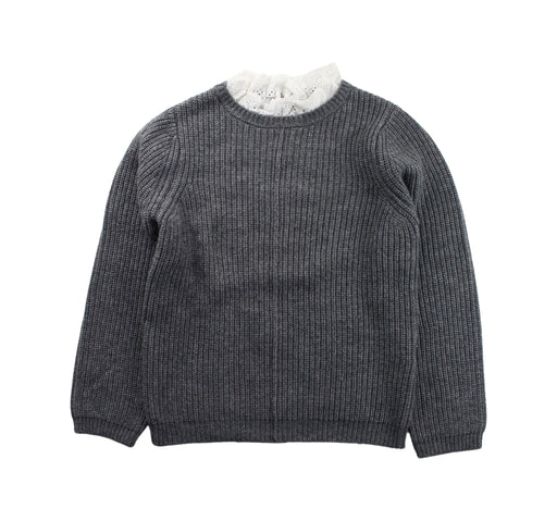 A Grey Knit Sweaters from Monoprix in size 8Y for boy. (Front View)