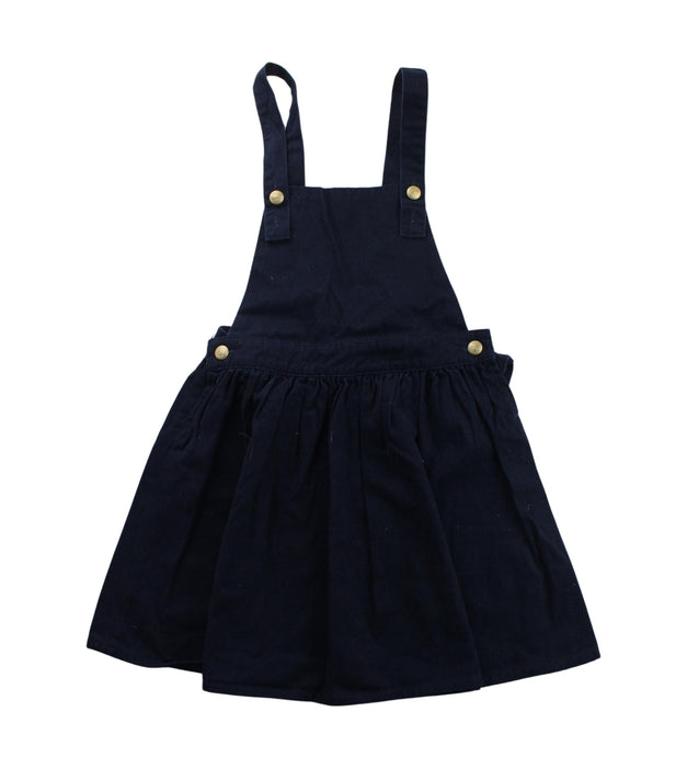 A Blue Overall Dresses from Monoprix in size 6T for girl. (Front View)