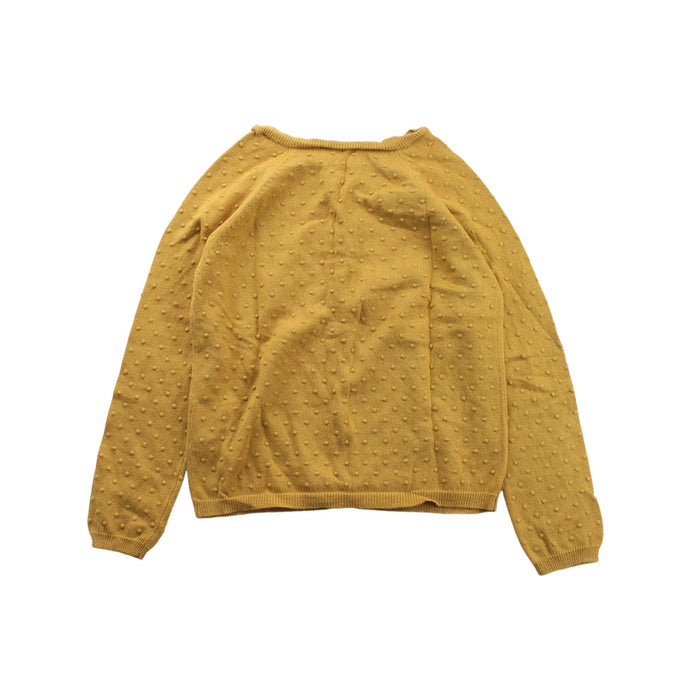 A Gold Cardigans from Monoprix in size 6T for girl. (Back View)