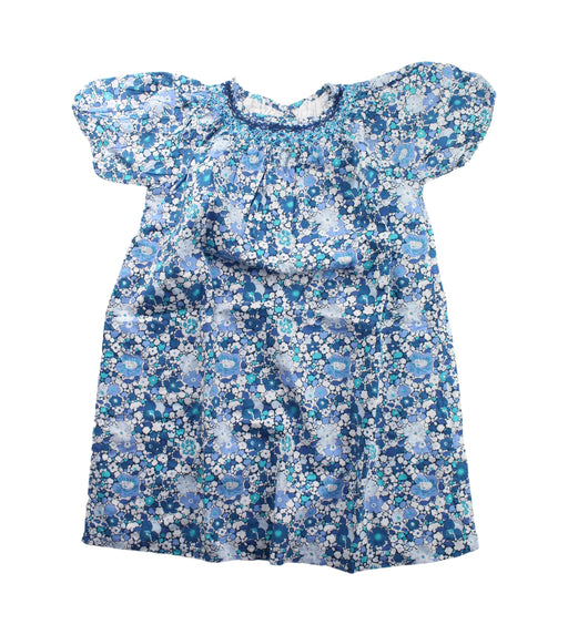 A Blue Short Sleeve Dresses from Jacadi in size 8Y for girl. (Front View)