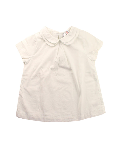 A White Short Sleeve Tops from Jacadi in size 8Y for girl. (Front View)