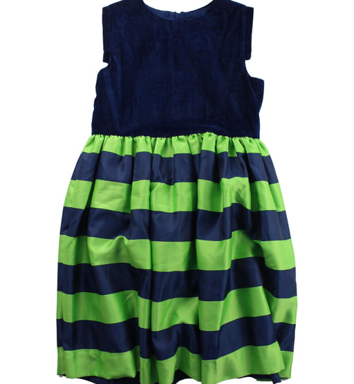 A Blue Sleeveless Dresses from Jacadi in size 8Y for girl. (Front View)