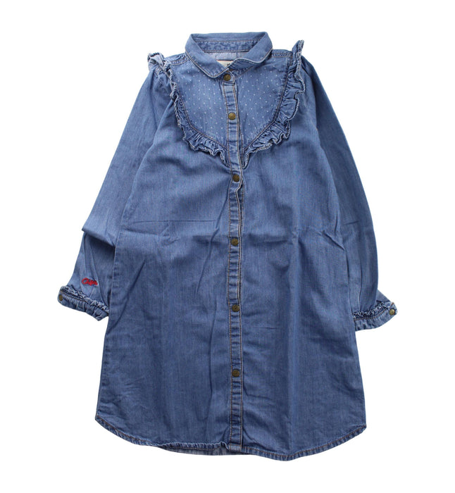A Blue Long Sleeve Dresses from Chipie in size 8Y for girl. (Front View)