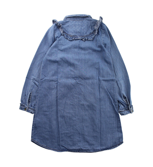 A Blue Long Sleeve Dresses from Chipie in size 8Y for girl. (Back View)