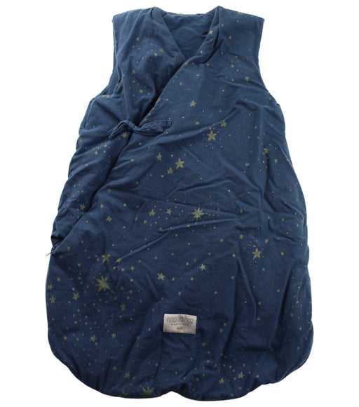 A Blue Sleepsacs from Nobodinoz in size O/S for girl. (Front View)