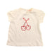 A White Short Sleeve Tops from DPAM in size 3-6M for girl. (Front View)