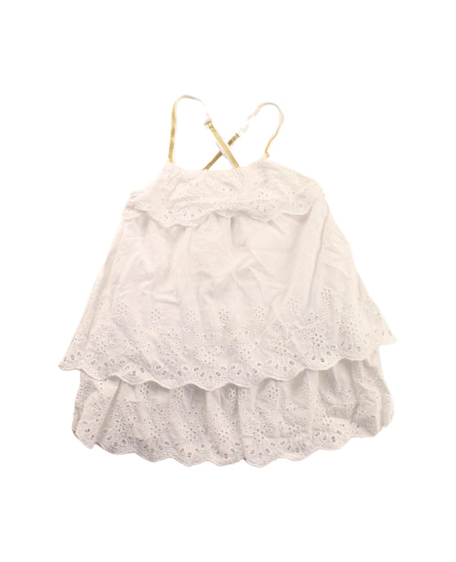 A White Sleeveless Dresses from Vertbaudet in size 2T for girl. (Front View)