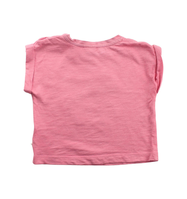 A Pink Short Sleeve T Shirts from Frugi in size 6-12M for girl. (Back View)