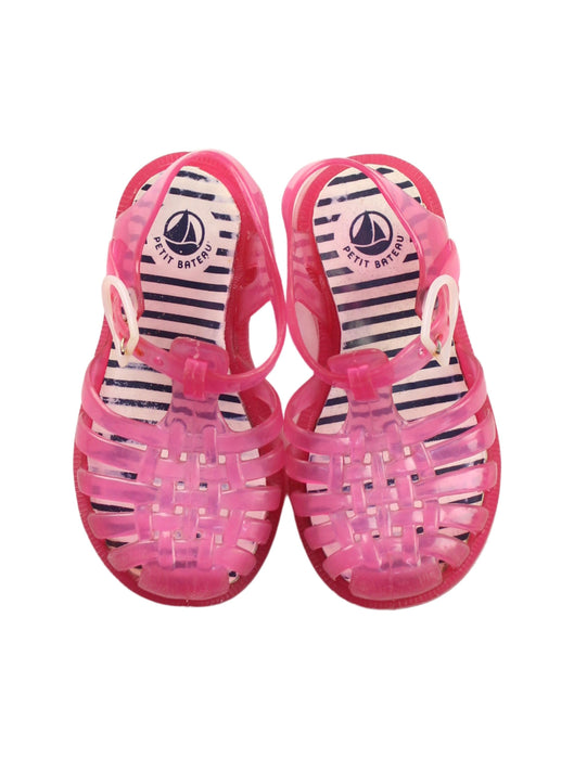 A Pink Sandals from Petit Bateau in size 3T for girl. (Back View)