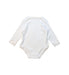 A White Long Sleeve Bodysuits from Mides in size 12-18M for neutral. (Back View)