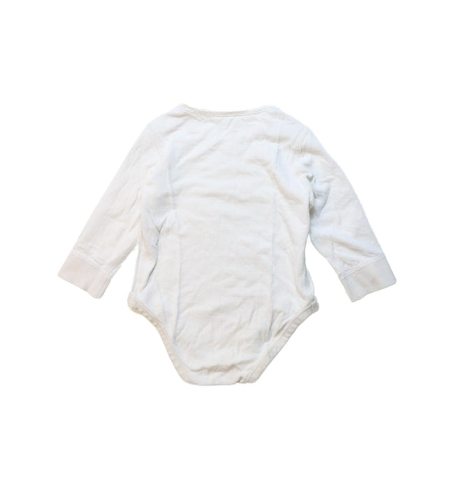 A White Long Sleeve Bodysuits from Mides in size 18-24M for neutral. (Back View)