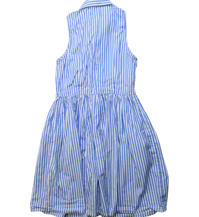 A Blue Sleeveless Dresses from Polo Ralph Lauren in size 6T for girl. (Back View)