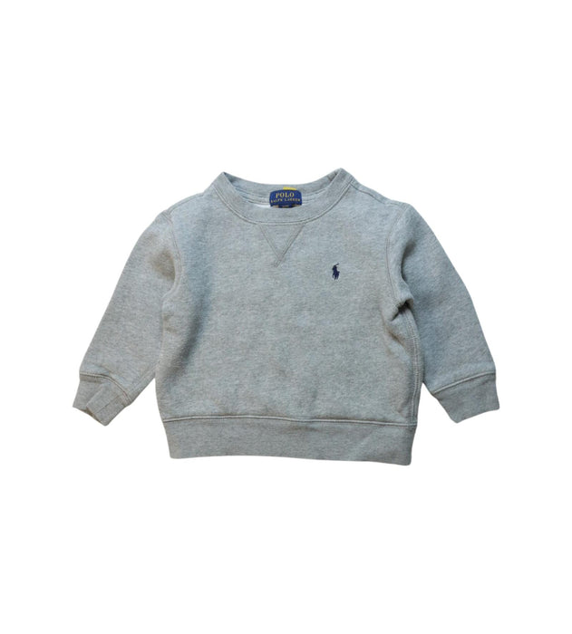A Grey Crewneck Sweatshirts from Polo Ralph Lauren in size 2T for neutral. (Front View)