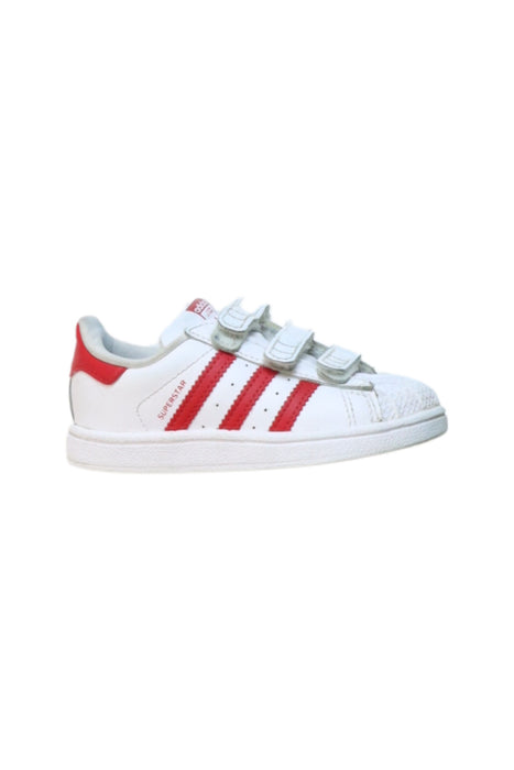 A Red Sneakers from Adidas in size 3T for neutral. (Front View)