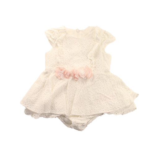 A White Short Sleeve Bodysuits from Nicholas & Bears in size 6-12M for girl. (Front View)