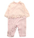 A Pink Long Sleeve Jumpsuits from Chickeeduck in size 12-18M for girl. (Back View)