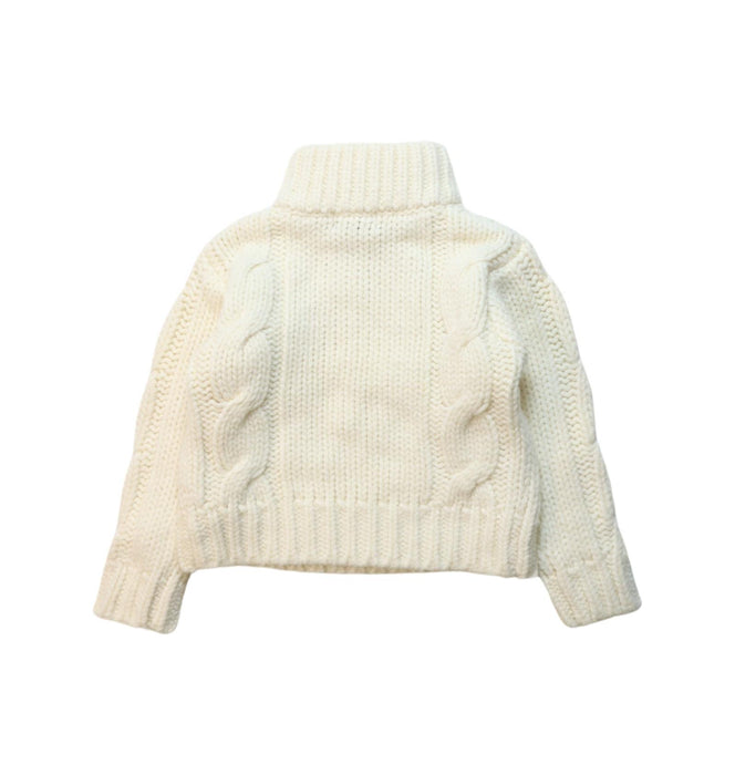 A Ivory Knit Sweaters from Ralph Lauren in size 2T for girl. (Back View)