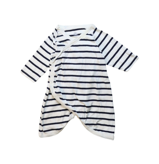 A Black Onesies from Petit Bateau in size 0-3M for neutral. (Front View)