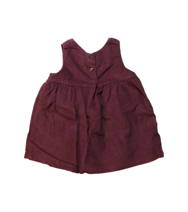 A Red Sleeveless Dresses from The Little White Company in size 0-3M for girl. (Back View)