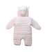 A Pink Snowsuits from The Little White Company in size 0-3M for girl. (Back View)