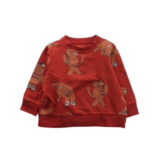 A Red Crewneck Sweatshirts from Tinycottons in size 2T for boy. (Front View)