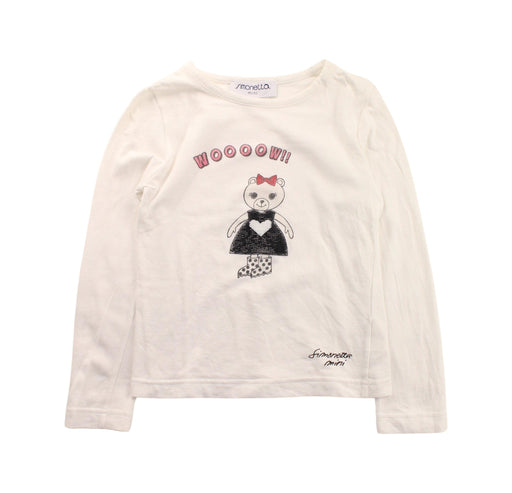 A White Long Sleeve T Shirts from Simonetta in size 4T for girl. (Front View)