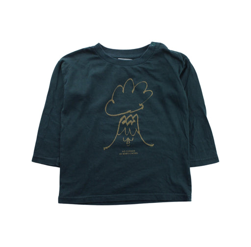 A Green Long Sleeve T Shirts from Bobo Choses in size 18-24M for boy. (Front View)