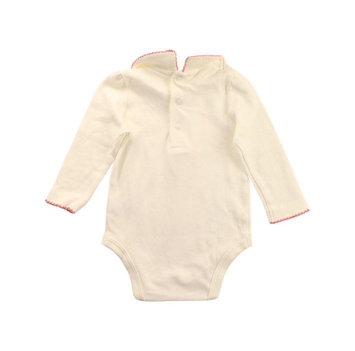 A White Long Sleeve Bodysuits from Mides in size 3-6M for girl. (Back View)