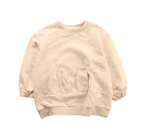 A Beige Crewneck Sweatshirts from Naomi Wear in size 2T for girl. (Front View)