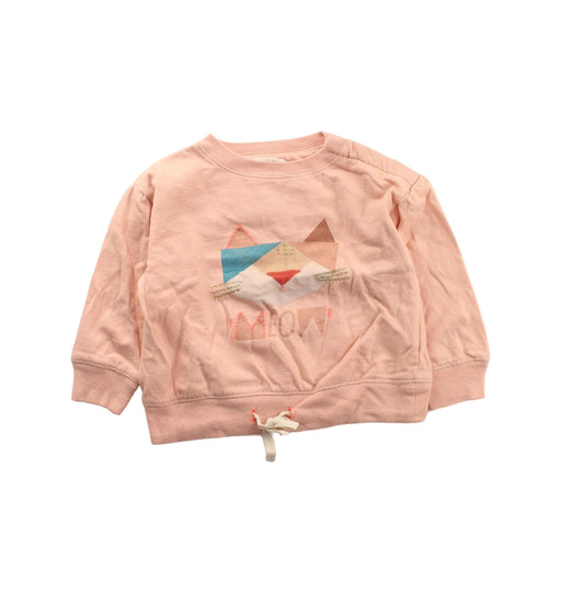 A Peach Crewneck Sweatshirts from Bonheur du Jour in size 2T for girl. (Front View)