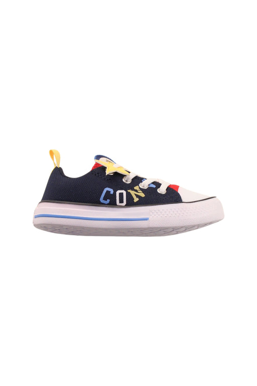 A Blue Sneakers from Converse in size 3T for boy. (Front View)