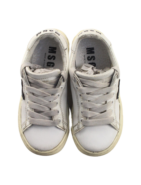 A White Sneakers from MSGM in size 5T for boy. (Back View)