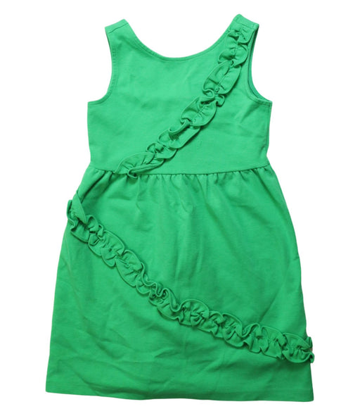 A Green Sleeveless Dresses from Janie & Jack in size 6T for girl. (Front View)