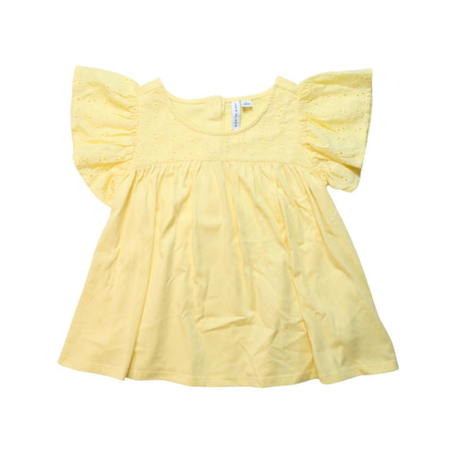 A Yellow Short Sleeve Tops from Janie & Jack in size 8Y for girl. (Front View)