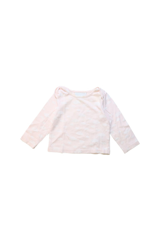 A Pink Long Sleeve Tops from The Little White Company in size 3-6M for girl. (Front View)