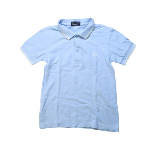 A Blue Short Sleeve Polos from Fred Perry in size 6T for boy. (Front View)