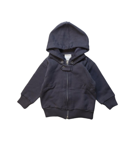A Grey Lightweight Jackets from Agnes b. in size 3-6M for neutral. (Front View)