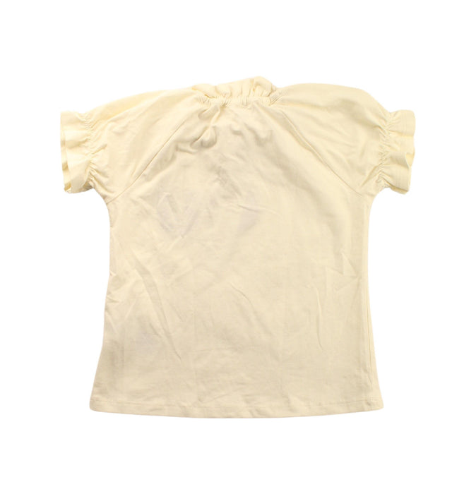 A Ivory Short Sleeve Tops from Mini Rodini in size 2T for girl. (Back View)
