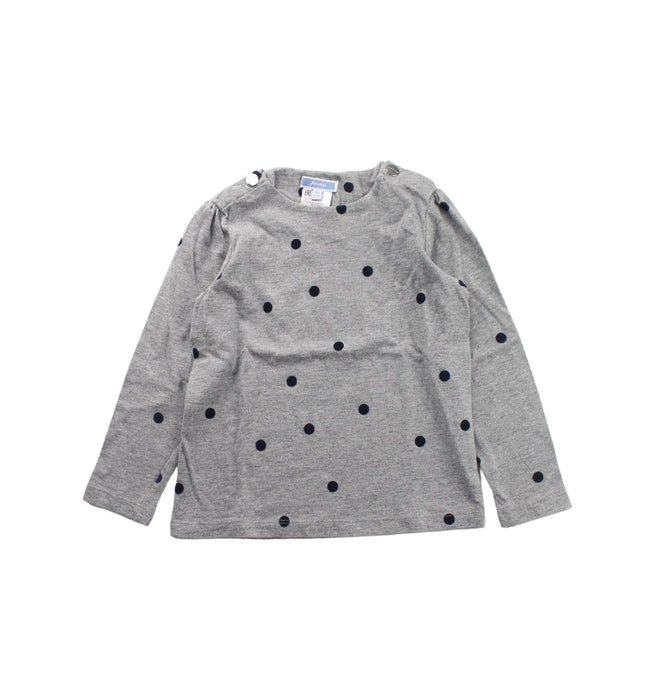 A Grey Long Sleeve T Shirts from Jacadi in size 4T for girl. (Front View)