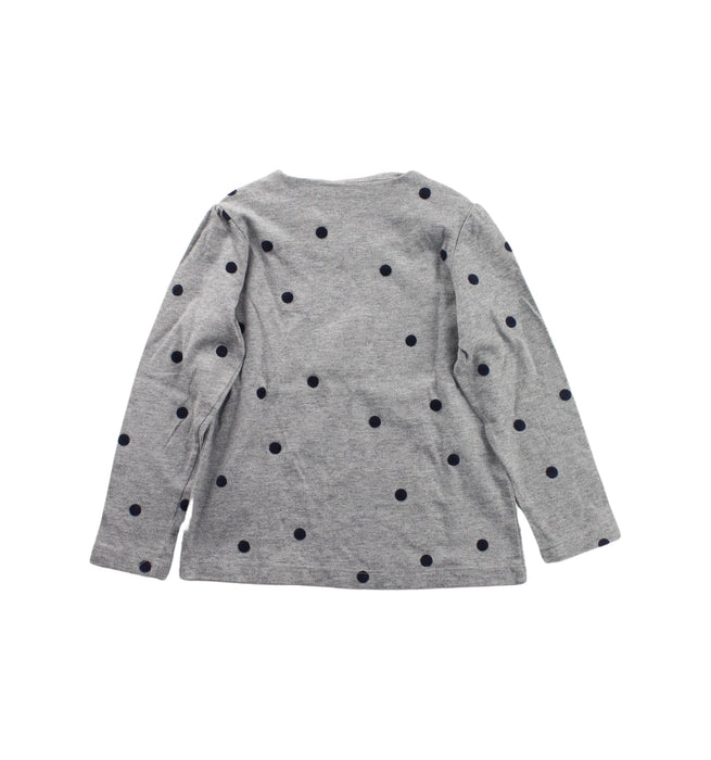 A Grey Long Sleeve T Shirts from Jacadi in size 4T for girl. (Back View)