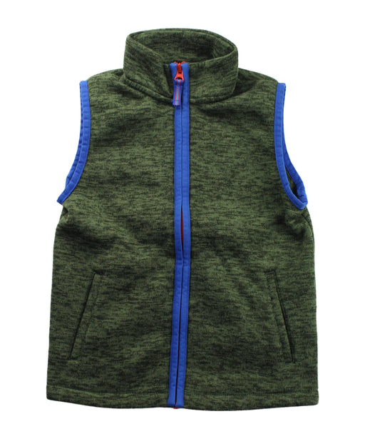 A Green Outerwear Vests from Lands' End in size 7Y for boy. (Front View)