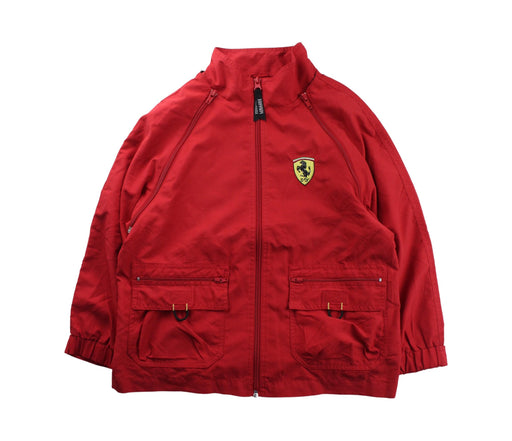 A Red Lightweight Jackets from Ferrari in size 7Y for boy. (Front View)