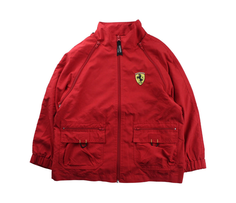 A Red Lightweight Jackets from Ferrari in size 7Y for boy. (Front View)