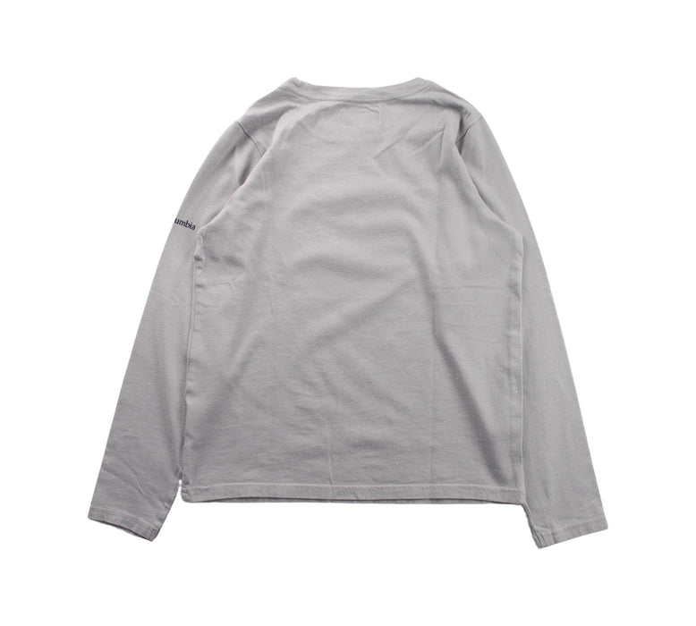 A Grey Long Sleeve T Shirts from Columbia in size 10Y for boy. (Back View)