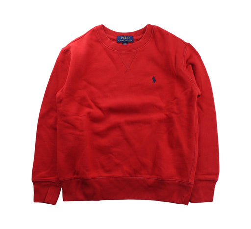 A Red Crewneck Sweatshirts from Polo Ralph Lauren in size 8Y for boy. (Front View)